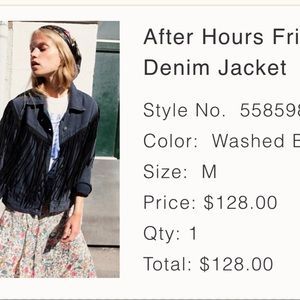 We the free Free people After hours fringe jacket M